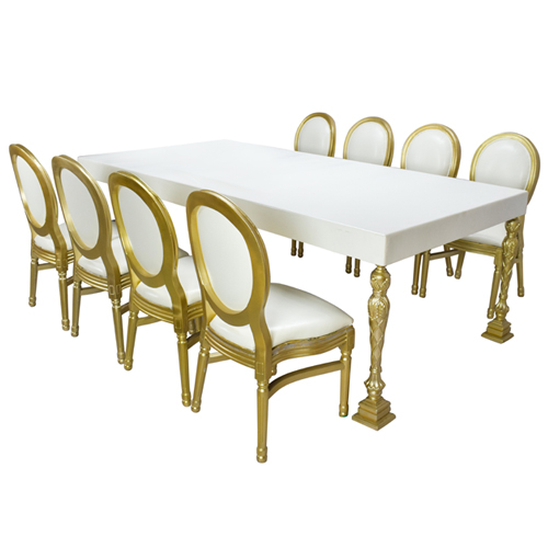 Avalon Wooden Dining Table Gold
