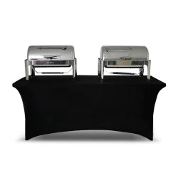 buffet-table-with-black-stretch-cover-rental