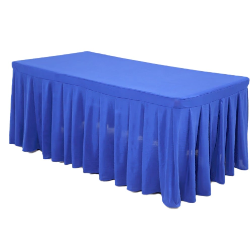 Sedra Rectangular Kids Table with Blue Skirt Cover