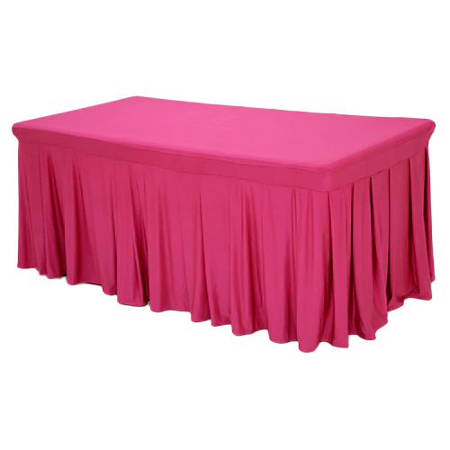 Sedra Rectangular Kids Table with Pink Skirt Cover