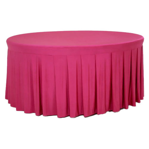 Sedra Round Kids Table with Pink Skirt Cover