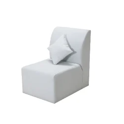 Valeria White Armless Chair