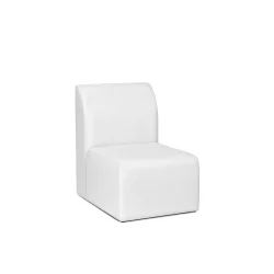 Valeria White Armless Chair