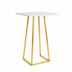 Linea Square Cocktail Table Gold