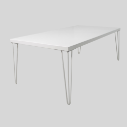Isadora Rectangle White Dining Table Rentals
