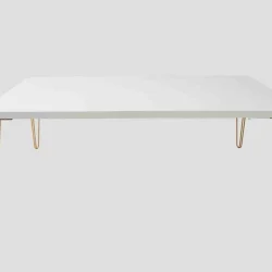 Isadora-Rectangle-White-Table-and-Golden-Legs-Rental