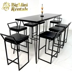 isador-black-high-table-with-isadora-bar-stool-rental