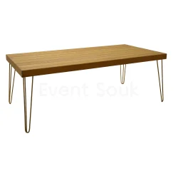 Isadora Rectangle Rustic Table Rentals