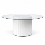 Cora-white-Base-180cm-round-Glass-Top-Dining-Table-rental-rentra