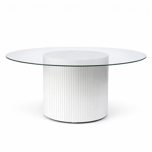 Cora-white-Base-180cm-round-Glass-Top-Dining-Table-rental-rentra Cora-white-Base-180cm-round-Glass-Top-Dining-Table-rental-rentra