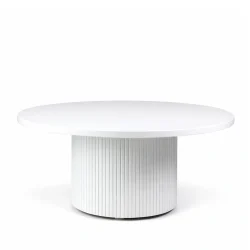 Cora Base 180cm Round Wooden Top Dining Table Rentals