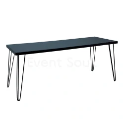 Isadora Table Black Top-Black Legs-190*70*75cm Rentals
